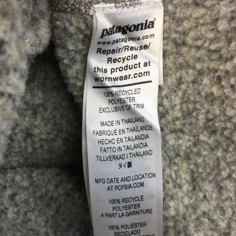 Patagonia Men's Better Sweater Fleece Quarter Zip Pullover Sweater Heather‎ XL